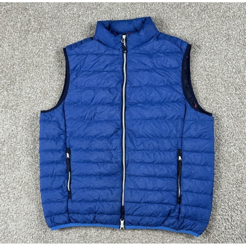 Peter Millar Vest Mens Large Blue Full Zip Down Puffer Crown Elite Outdoors Golf